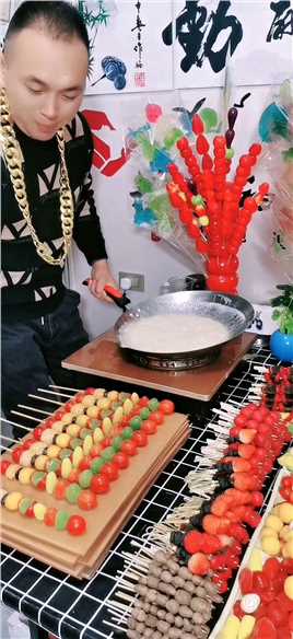 水果糖葫芦做出来就是漂亮。#糖葫芦 #冰糖葫芦 #糖雪球