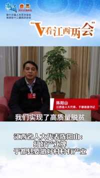 江西省人大代表陈阳山：打好产业牌 于都县要做到村村有产业。