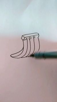 香蕉简笔画，这个超级简单