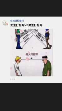 女生打招呼VS男生打招呼#好家伙我直接好家伙 #百万网友赐神评 #搞笑 