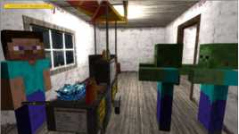 GMOD游戏：史蒂夫在密室里卖香肠引来僵尸