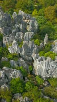 阿诗玛故乡云南石林，万亿年形成的自然奇观，被誉为世界第一奇观
