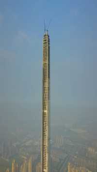 世界结构在建第二高楼，中国结构第一高天津117大厦。