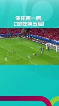 踢球的小伙看过来，你的实力在第一层，C罗在最顶层！