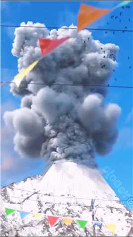 纽嗒克火山爆发，带你近距离感受一下大自然的鬼斧神工！#我为美景代言 